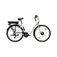 Parma E-trekking 28" női matt korall-fekete 17 BAFANG első agy 468Wh nyomatékszenzor merev villa